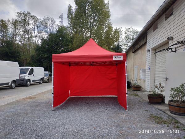 BARNUM  ALUMINIUM  SEMI PRO  |  3mx3m |  avec AUVENT | Murs en option – Image 10
