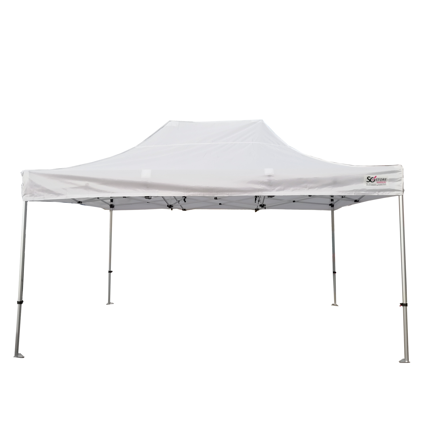 Tonnelle pliante Semi-professionnelle 3MX4.5M blanc sans murs de côtés