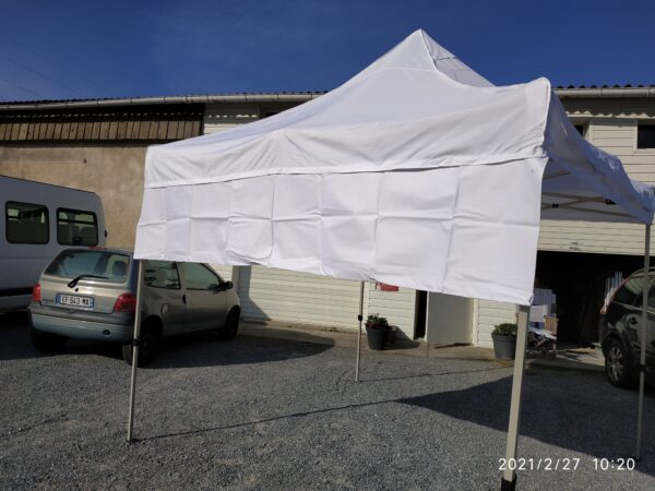 BARNUM  ALUMINIUM SEMI PRO  |  3mx4,5m |  TOIT ANTI UV | option 3 murs – Image 10