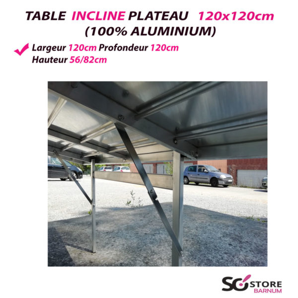 table pliable en aluminium