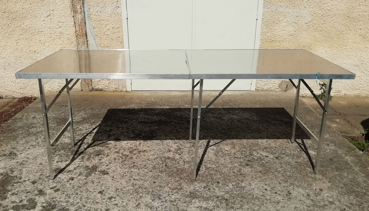 Table de cuisine en aluminium Midland Pliant Laki