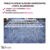 table primeur aluminium