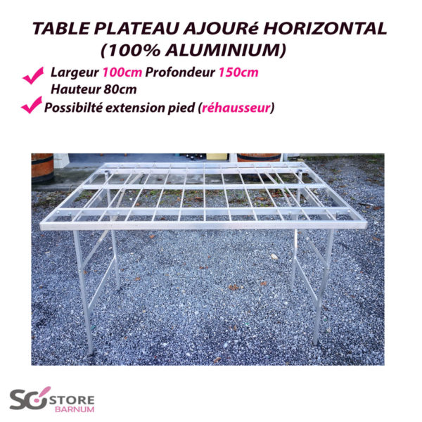 table primeur aluminium