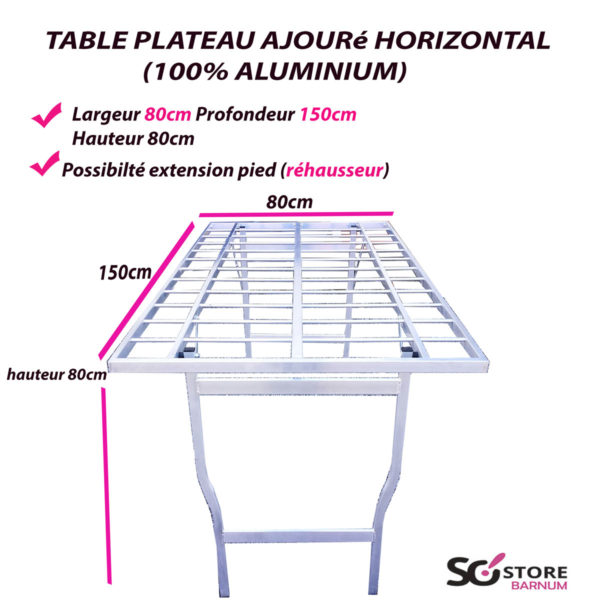 table pied pliable marché forain