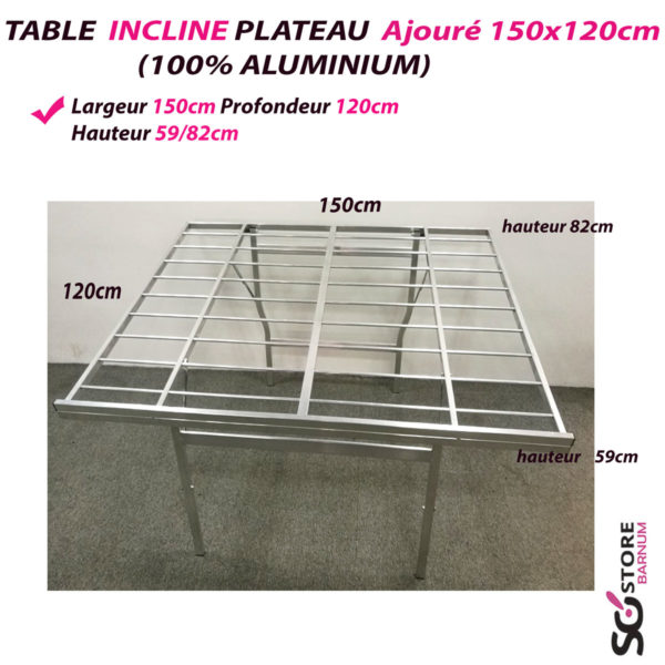 12 TABLE PRIMEUR( ajouré) Incliné  | 150cm x 120cm | Offre Belgiquev| vente HT – Image 2