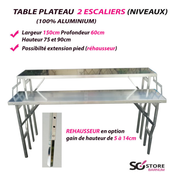 table 2 escaliers marché forain pas cher