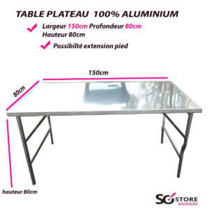 table pliable tout alu sostore biarritz