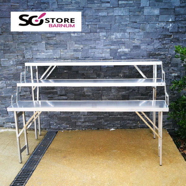 TABLE  ESCALIER 3 plateaux  100% ALUMINIUM |  PORT INCLUS – Image 3