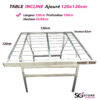 TABLE aluminium Inclinée Ajourée  | 120cm x 120cm  | port offert