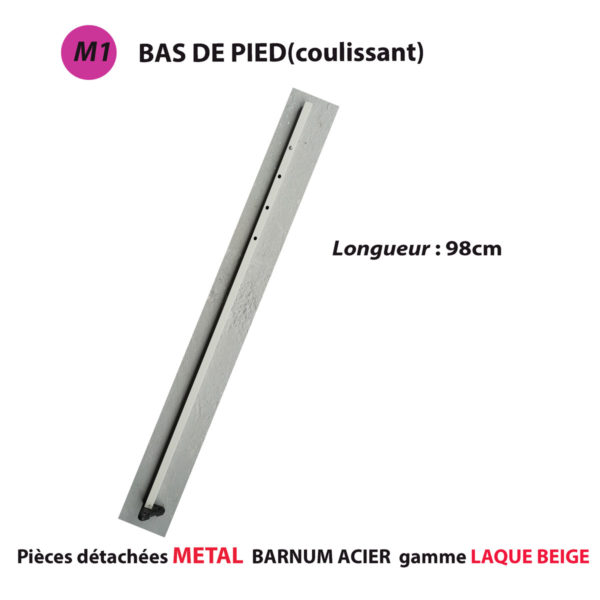 Pièce METAL pour barnum GAMME ACIER(laqué BEIGE)/ pieds carré 31mm – Image 3