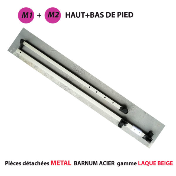 Pièce METAL pour barnum GAMME ACIER(laqué BEIGE)/ pieds carré 31mm – Image 4