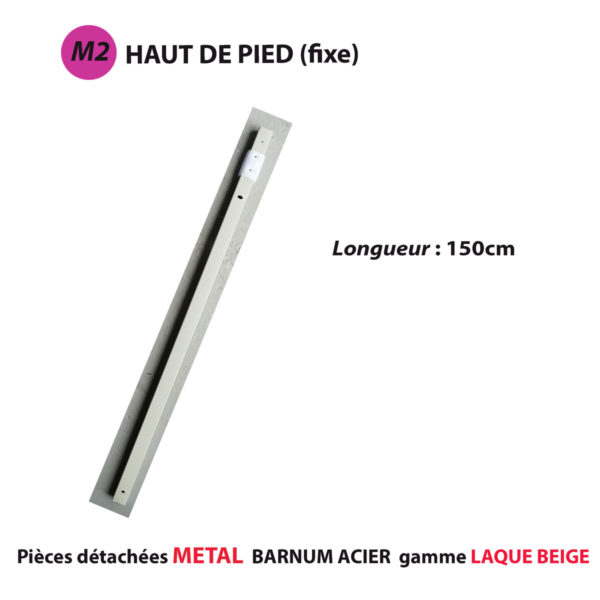 Pièce METAL pour barnum GAMME ACIER(laqué BEIGE)/ pieds carré 31mm – Image 2