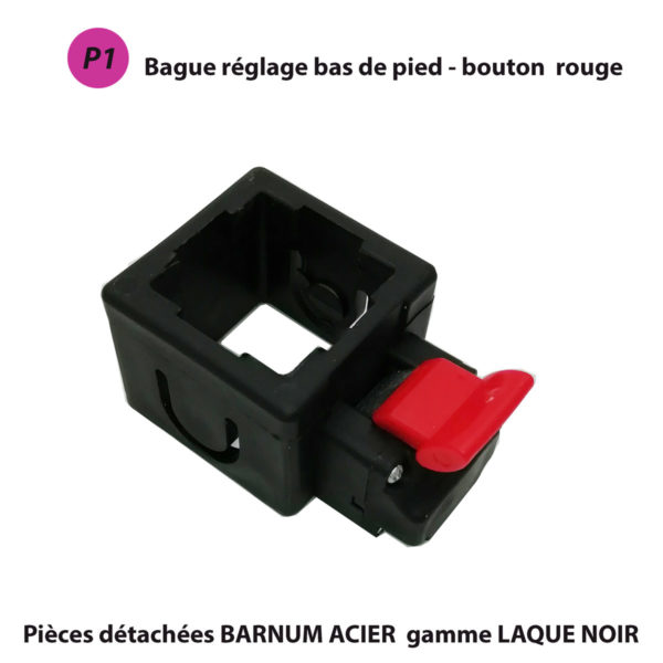 Pièce PLASTIQUE pour barnum GAMME ACIER (laqué noir) / pied carré 31mm | Port compris – Image 2