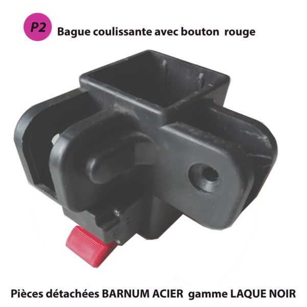 Pièce PLASTIQUE pour barnum GAMME ACIER (laqué noir) / pied carré 31mm | Port compris – Image 3