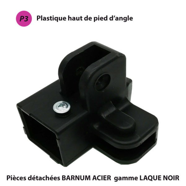 Pièce PLASTIQUE pour barnum GAMME ACIER (laqué noir) / pied carré 31mm | Port compris – Image 4