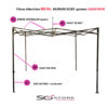 Pièce METAL pour barnum GAMME ACIER(laqué noir)/ pied carré 31mm