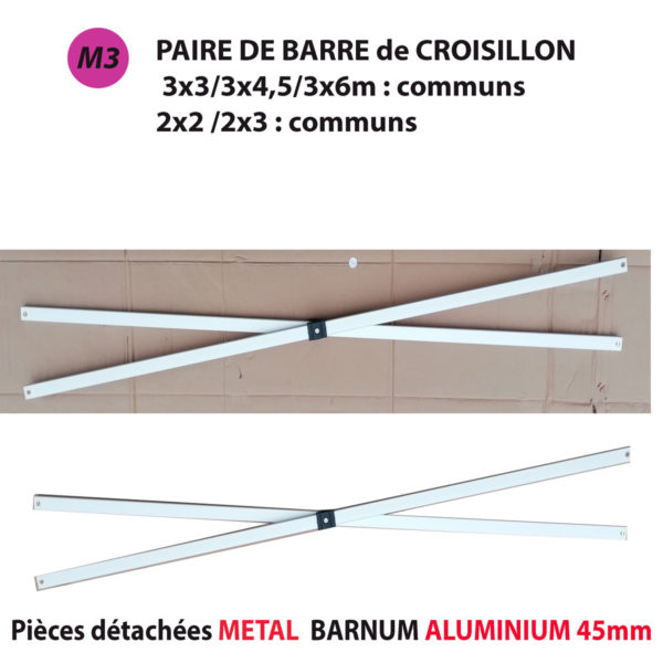 Pièce METAL pour barnum GAMME ALUMINIUM 45mm – Image 6
