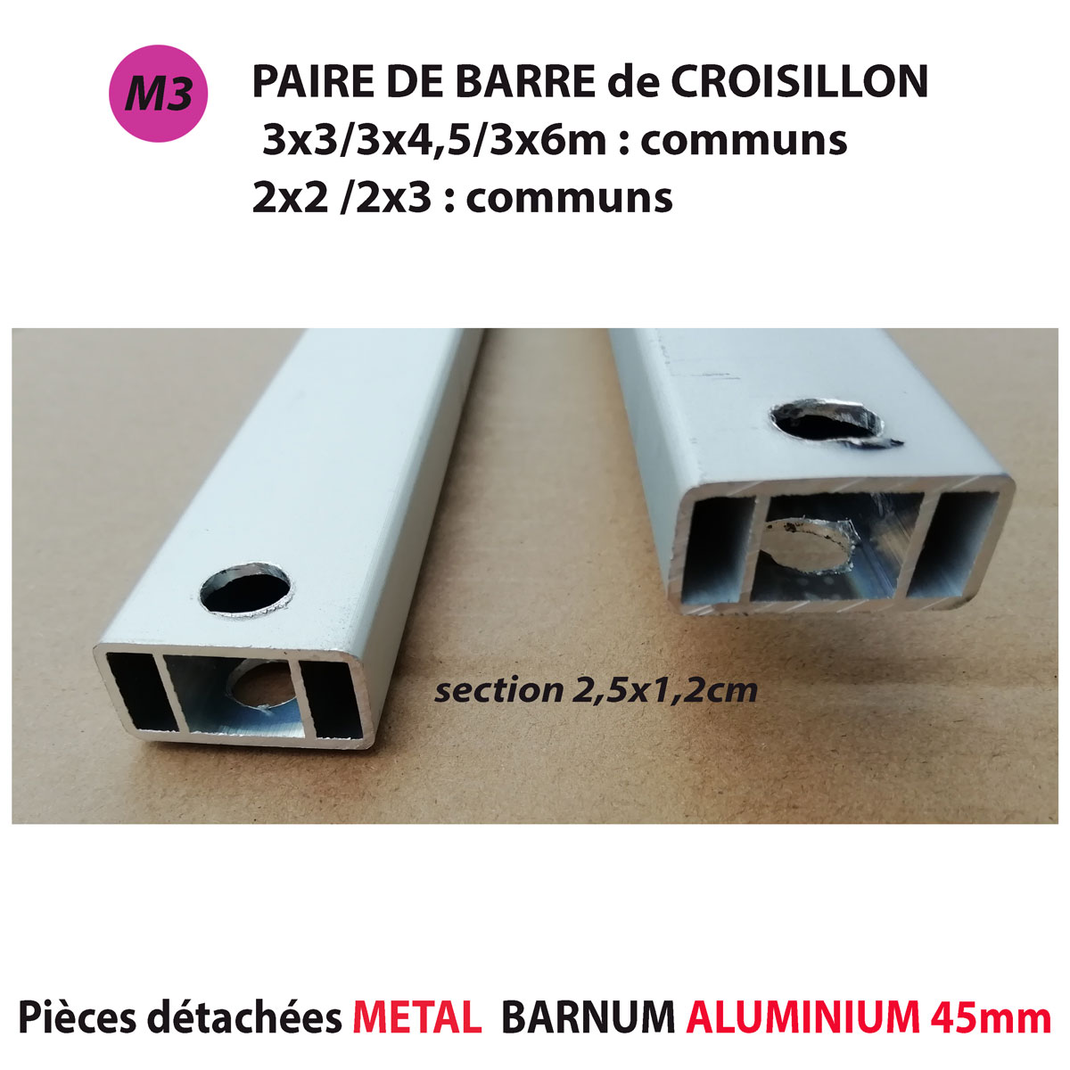 Tonnelle pliante en alu 3x6 m pas cher 