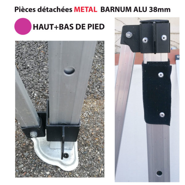 Pied complet -occasion-pour barnum ALUMINIUM  carré 38mm  ou 30mm – Image 3