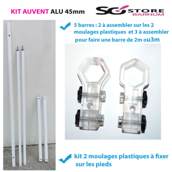 BARNUM  ALUMINIUM  SEMI PRO  |  3mx3m |  avec AUVENT | Murs en option – Image 14