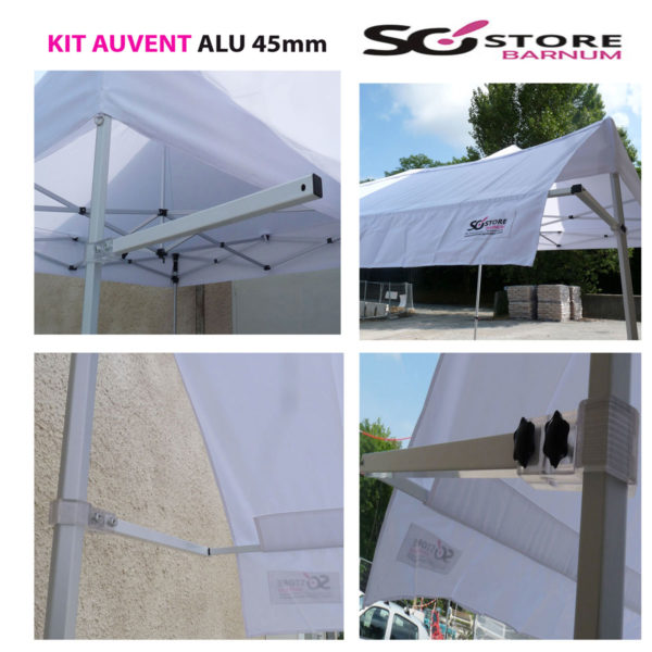 BARNUM  ALUMINIUM  SEMI PRO  |  3mx3m |  avec AUVENT | Murs en option – Image 13