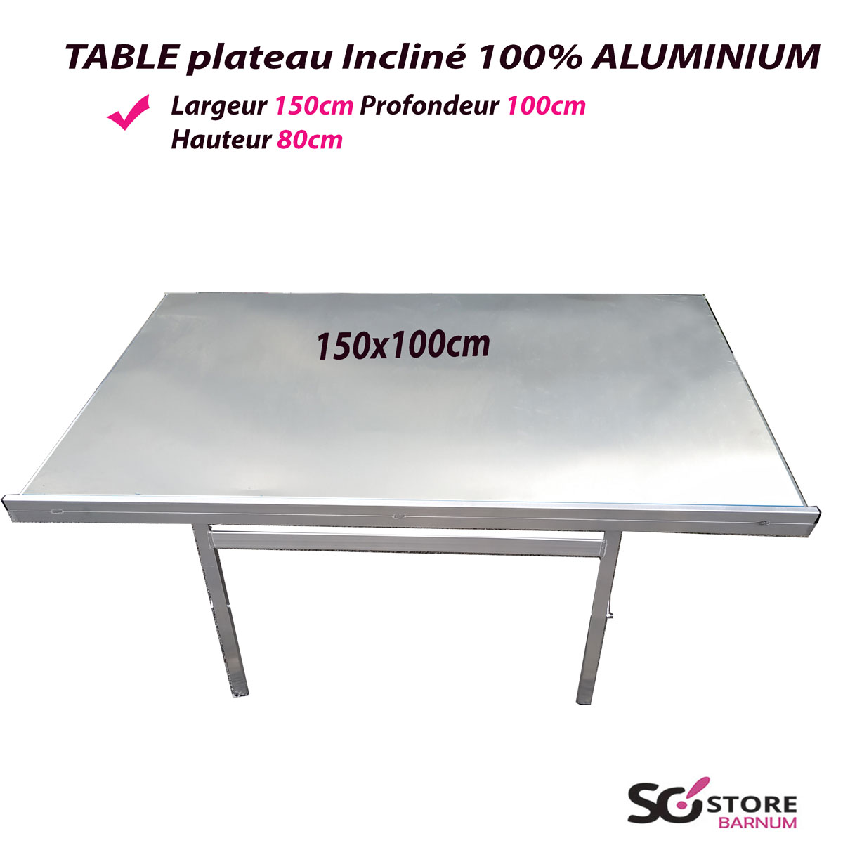 table pliante marché 100x150