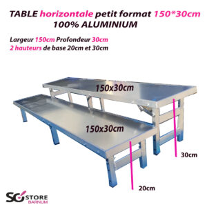 Mini Table horizontale à poser sur grande table | 150*30cm | Hauteur 20 ou 30cm