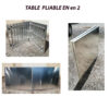 TABLE PLIABLE en 2  / 100% ALUMINIUM | 200cm x 80cm /  1 seule pièce restante – Image 2
