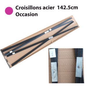 CROISILLONS ACIER  ou ALUMINIUM  / OCCASION  / 93.5cm *100cm * 135cm *139cm *143cm