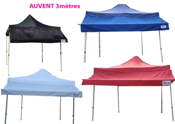 auvent barnum 3m 4 couleurs