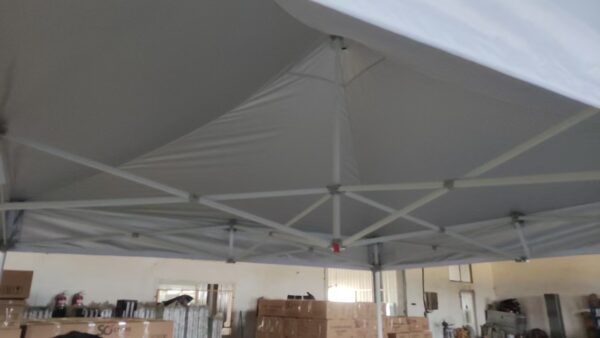 BARNUM  ACIER STANDARD -pied hexagonal 31/36mm |  TOIT anti UV  |  3mx3m |  option 3 murs – Image 5