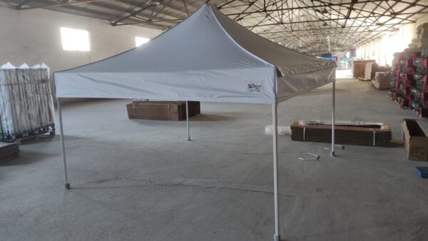 BARNUM  ACIER STANDARD -pied hexagonal 31/36mm |  TOIT anti UV  |  3mx3m |  option 3 murs – Image 3