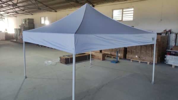BARNUM  ACIER STANDARD -pied hexagonal 31/36mm |  TOIT anti UV  |  3mx3m |  option 3 murs – Image 7