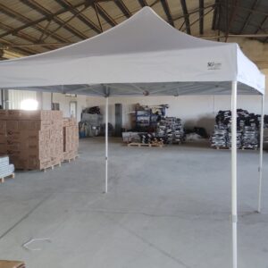 BARNUM  ACIER STANDARD -pied hexagonal 31/36mm |  TOIT anti UV  |  3mx3m |  option 3 murs