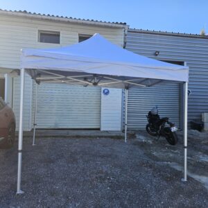BARNUM  ALUMINIUM  HEXA 55mm PRO |TOIT anti UV  |  3mx3m |  option 3 murs